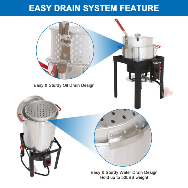 NUUK Single Burner High Pressure Propane Deep Fryer Wayfair